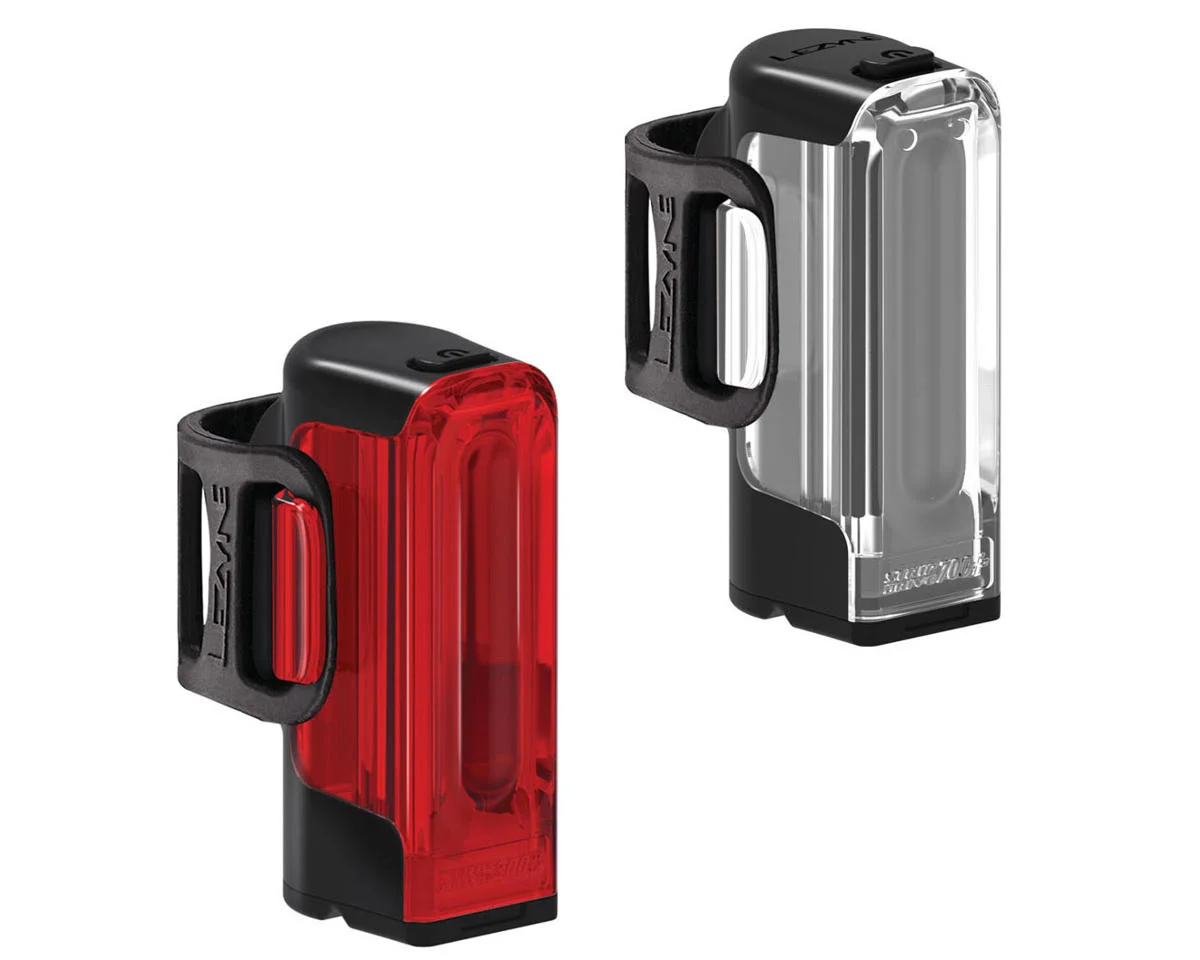 Lezyne Strip Drive + Headlight & Strip Drive 300+ Tail Light Set (Black) (700/300 Lumens)